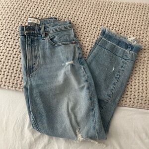 Abercrombie high rise mom jean